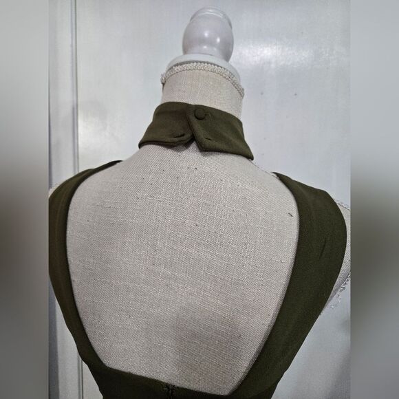 Dance And Marvel Sleeveless Olive Bodycon Dress NWT Sz Small - Picture 5 of 12